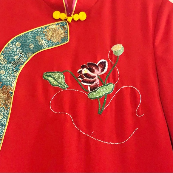 chinese-inspired vietnamese áo dài dress - Picture 2 of 3